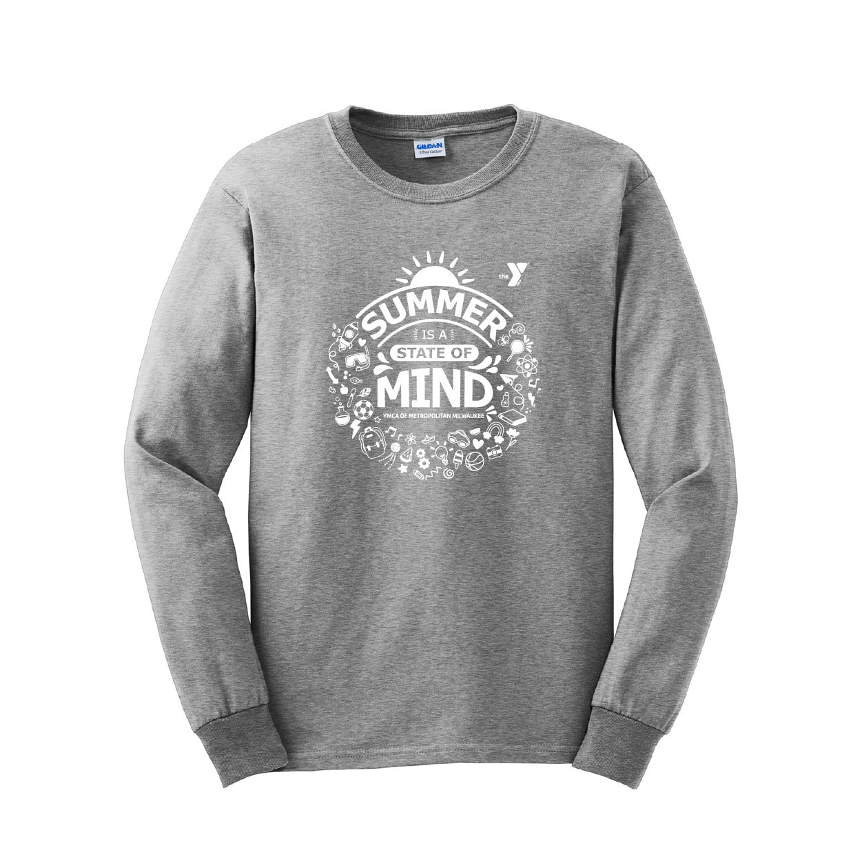 Gildan - Ultra Cotton 100% US Cotton Long Sleeve T-Shirt - Design 3