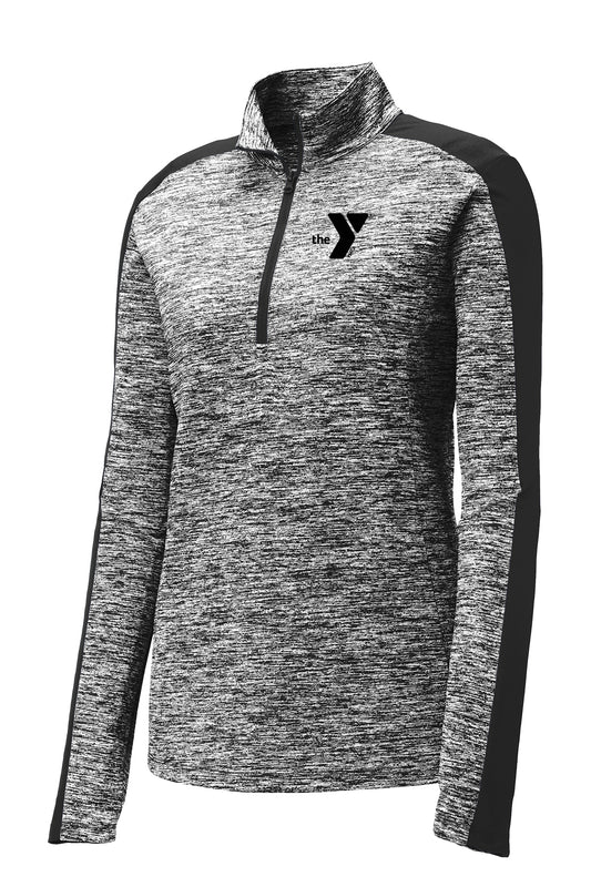 Sport-Tek® Ladies PosiCharge® Electric Heather Colorblock 1/4-Zip Pullover